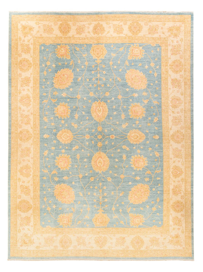 Ziegler Teppich - 391 x 295 cm - blau