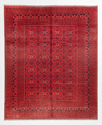 Afghan Teppich - Kunduz - 366 x 297 cm - rot