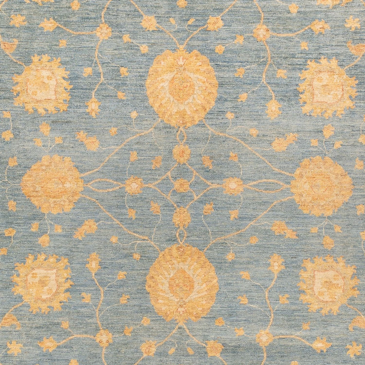 Ziegler Teppich - 369 x 273 cm - seeblau