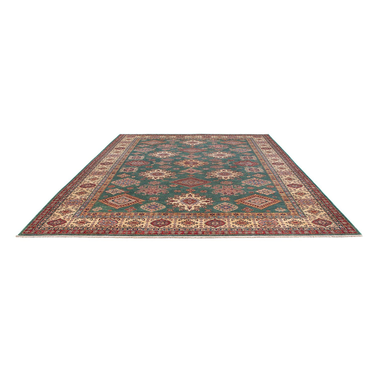 Ziegler Teppich - Kazak - 363 x 267 cm - minzgrün