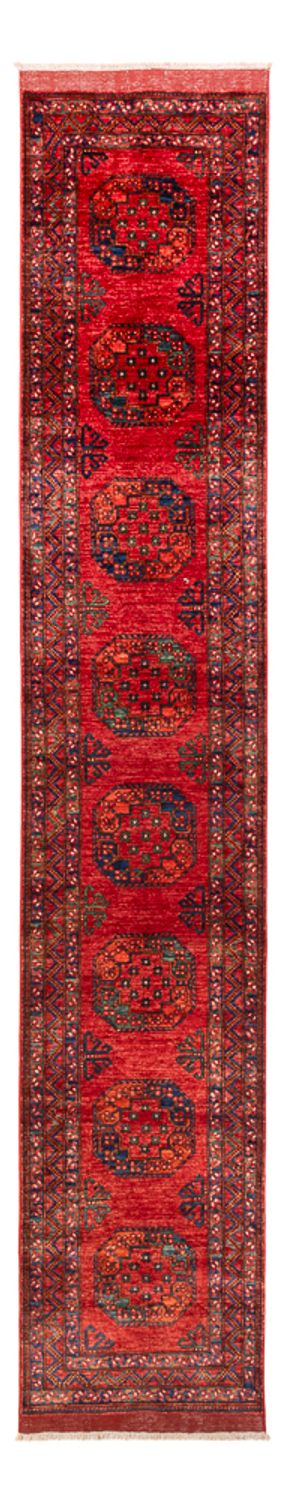 Läufer Afghan - 395 x 77 cm - rot