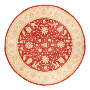 Ziegler Teppich rund  - 247 x 247 cm - rot