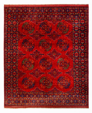 Afghan Teppich - 300 x 251 cm - rot