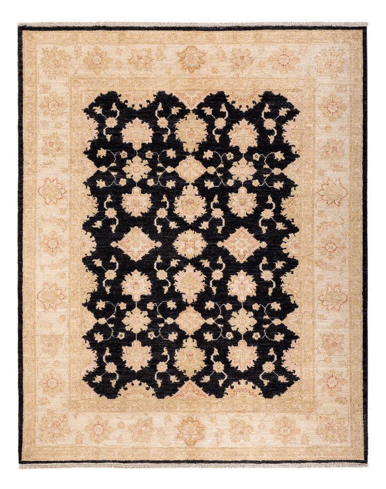 Ziegler Teppich - 198 x 155 cm - schwarz