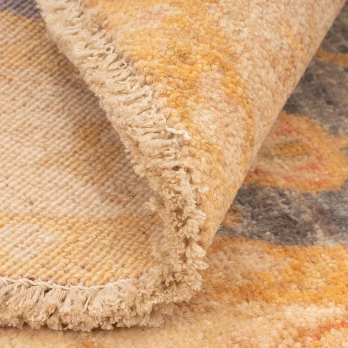 Ziegler Teppich rund  - 92 x 96 cm - beige