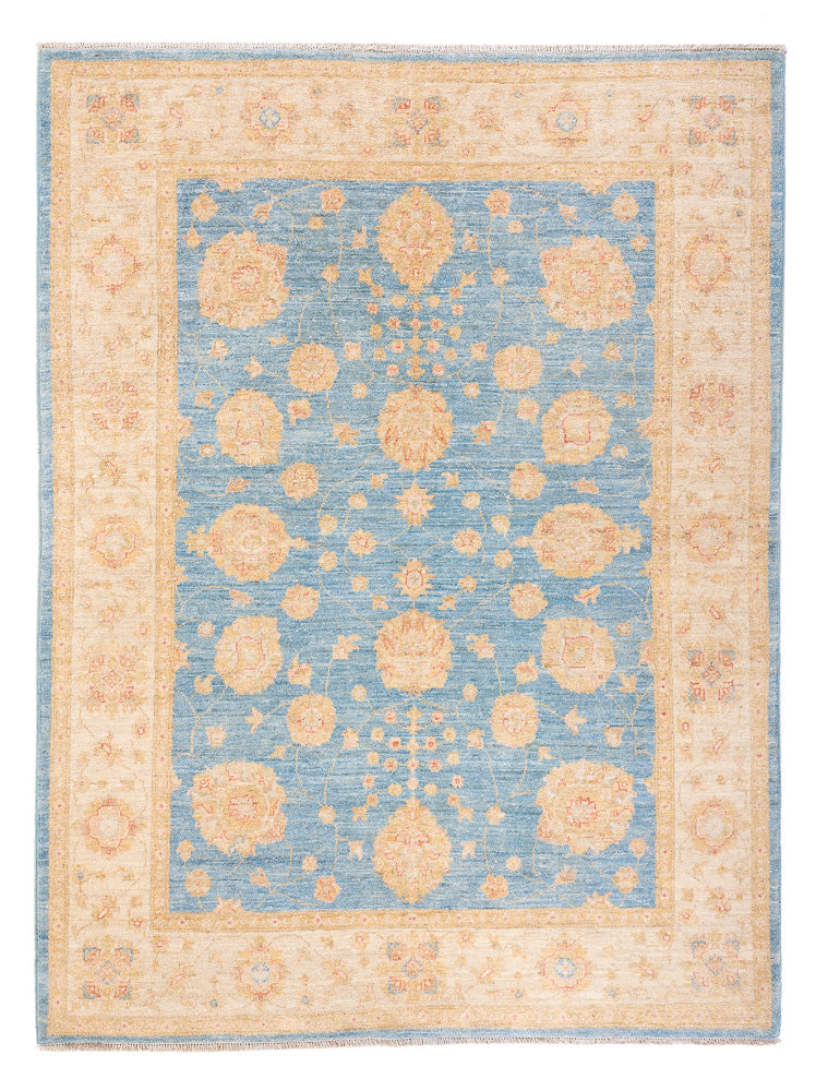 Ziegler Teppich - 202 x 148 cm - blau