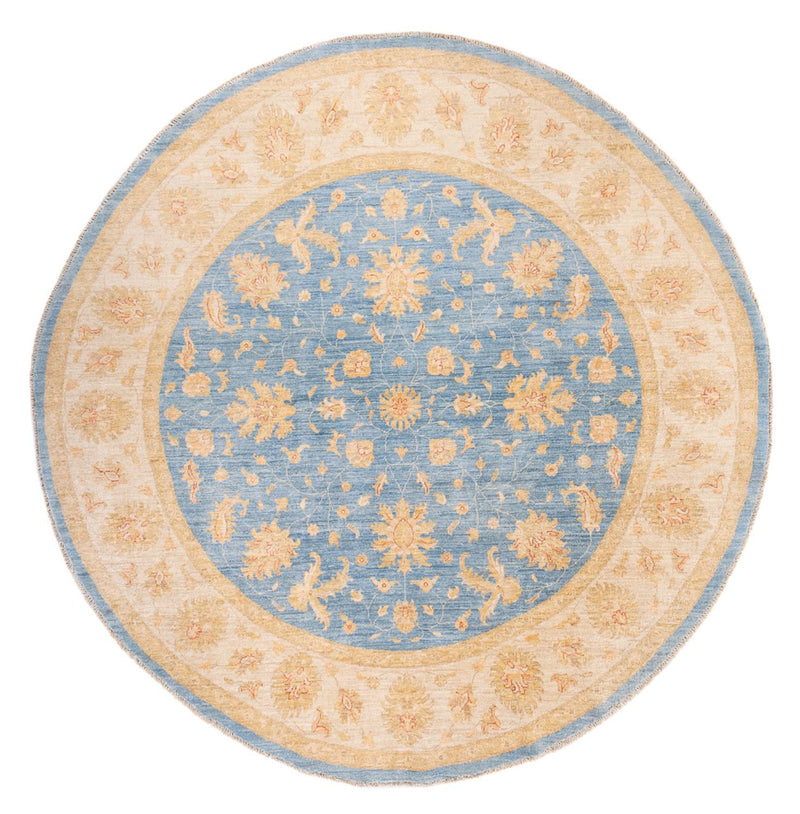 Ziegler Teppich rund  - 247 x 247 cm - blau