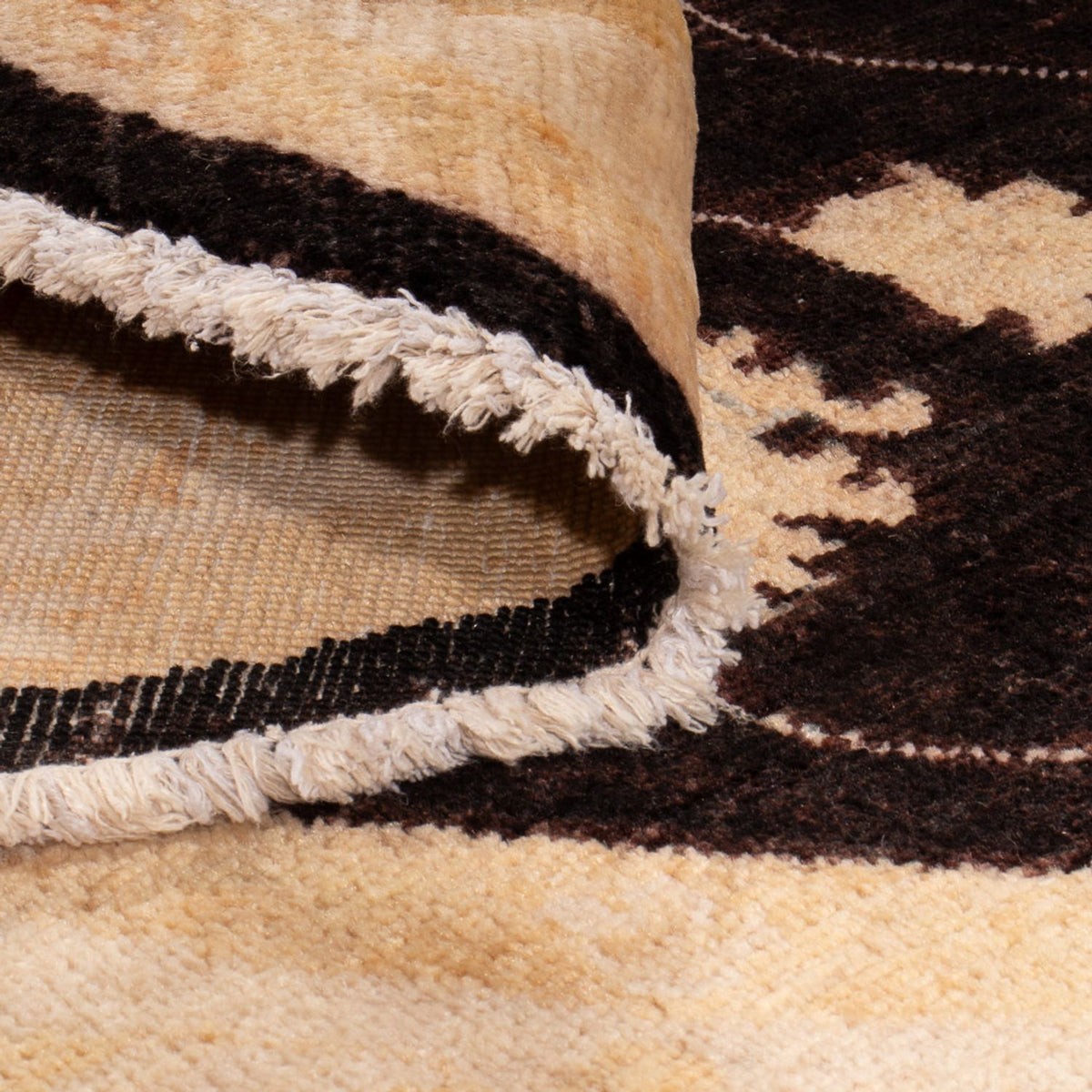 Ziegler Teppich rund  - 198 x 201 cm - schwarz