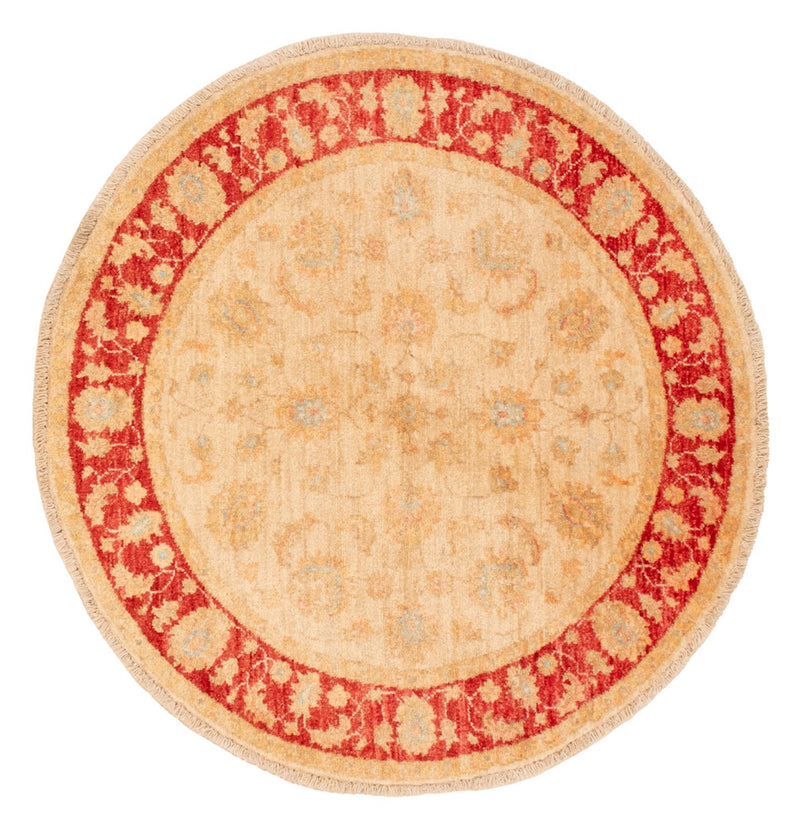 Ziegler Teppich rund  - 97 x 100 cm - beige