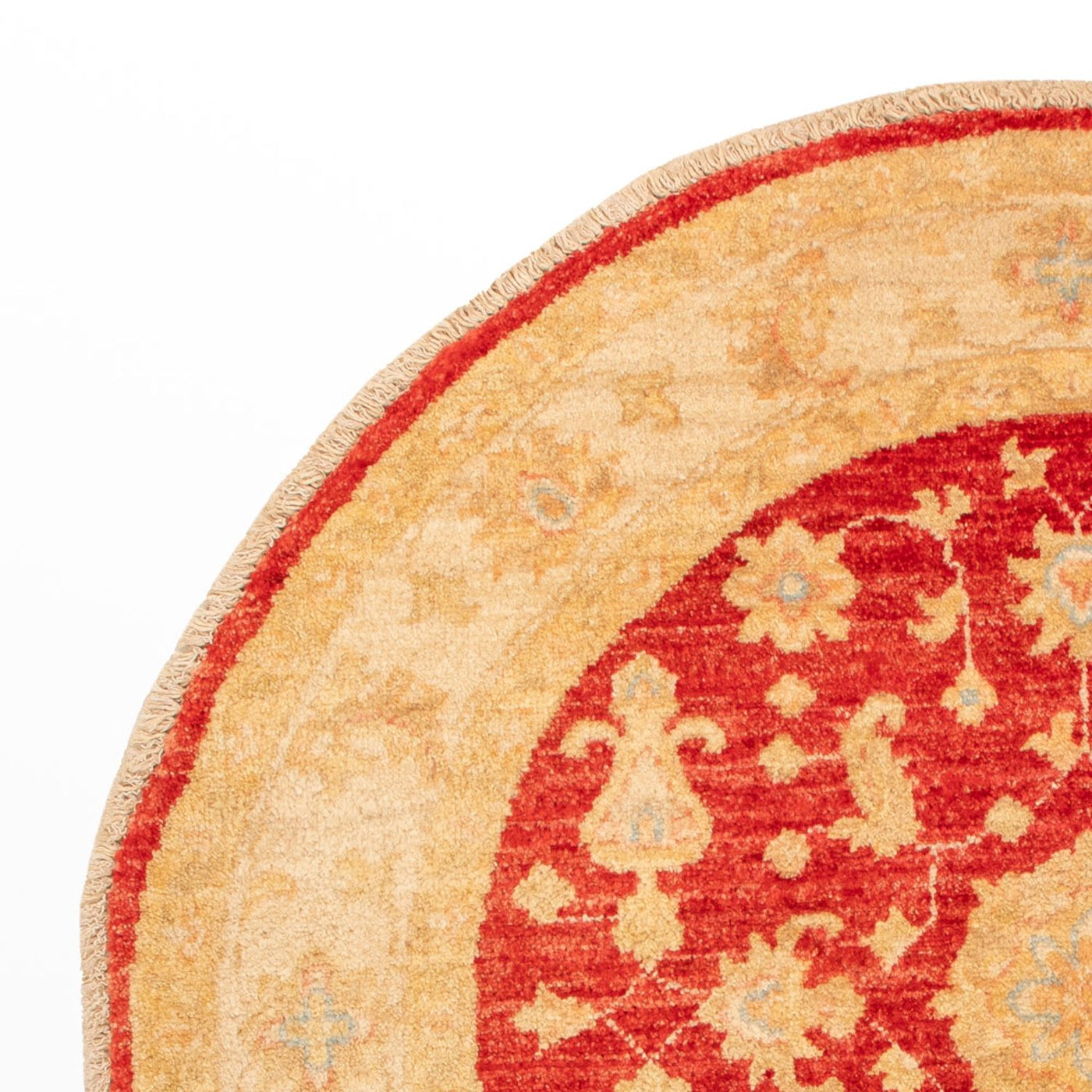 Ziegler Teppich rund  - 99 x 96 cm - rot