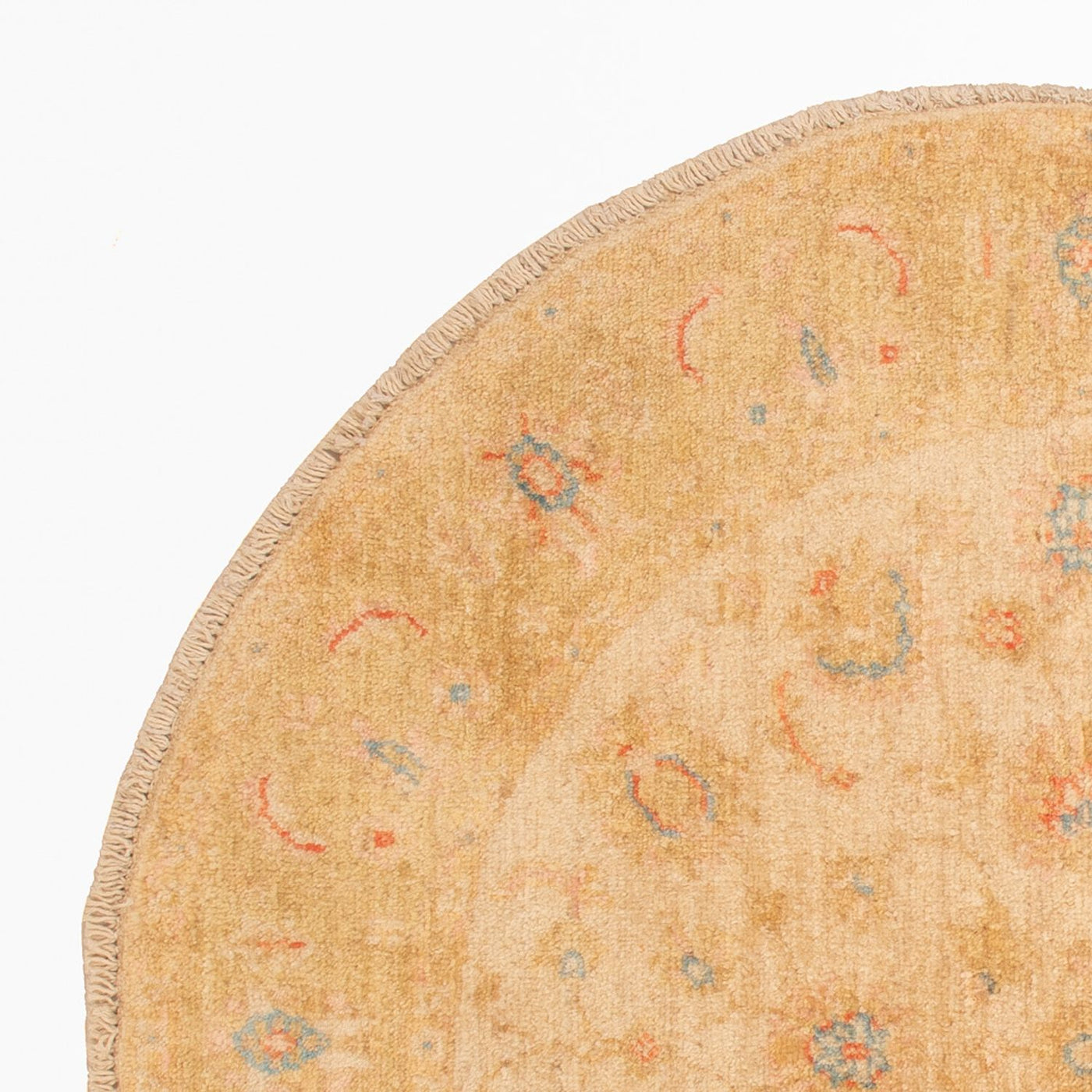 Ziegler Teppich rund  - 99 x 99 cm - beige