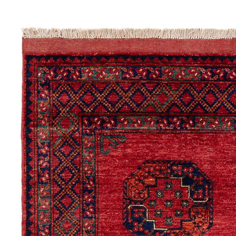 Afghan Teppich - Kunduz - 198 x 154 cm - rot