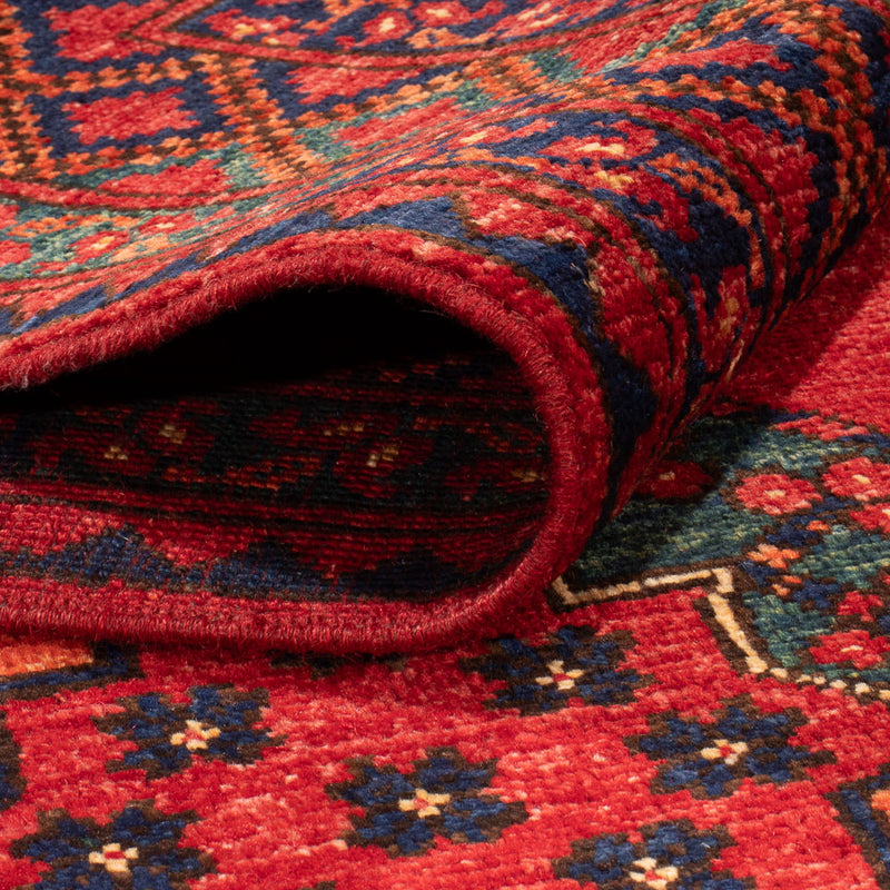 Afghan Teppich - Kunduz - 198 x 154 cm - rot