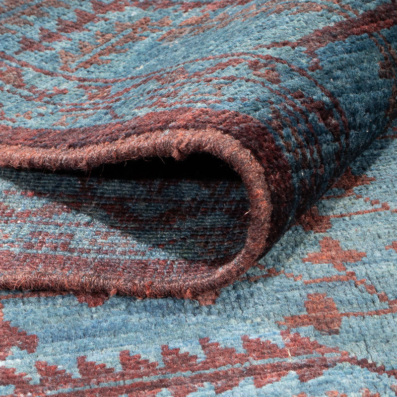 Ziegler Teppich - Modern - Vintage / Colored - 199 x 141 cm - blau