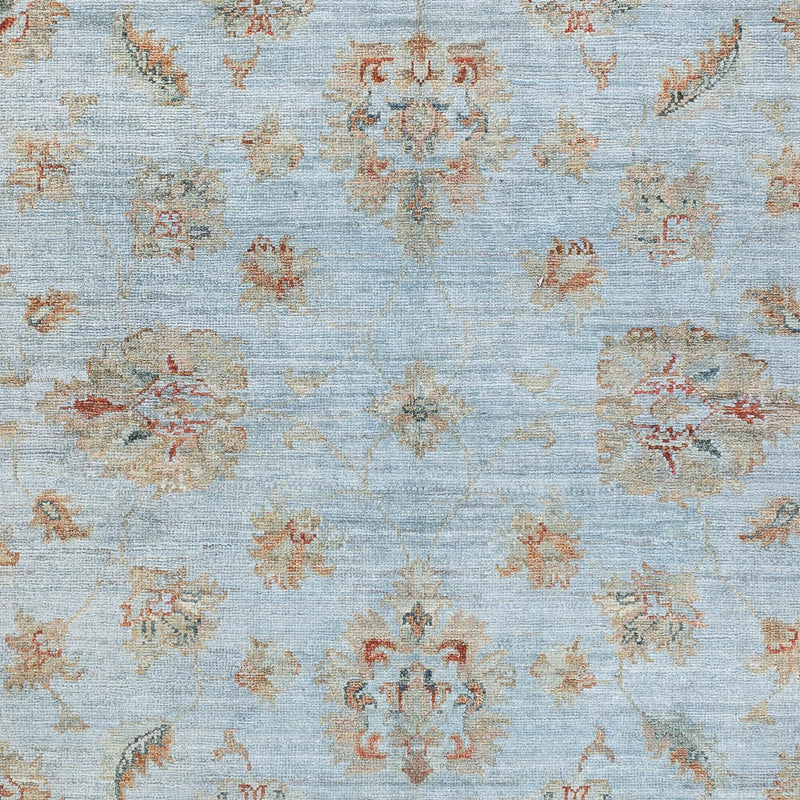 Ziegler Teppich - Modern - Vintage / Colored - 197 x 148 cm - hellblau