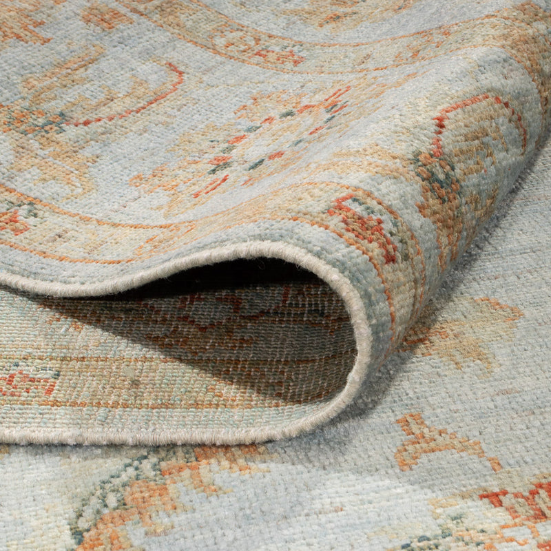 Ziegler Teppich - Modern - Vintage / Colored - 197 x 148 cm - hellblau