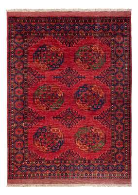 Afghan Teppich - Kunduz - 204 x 151 cm - rot