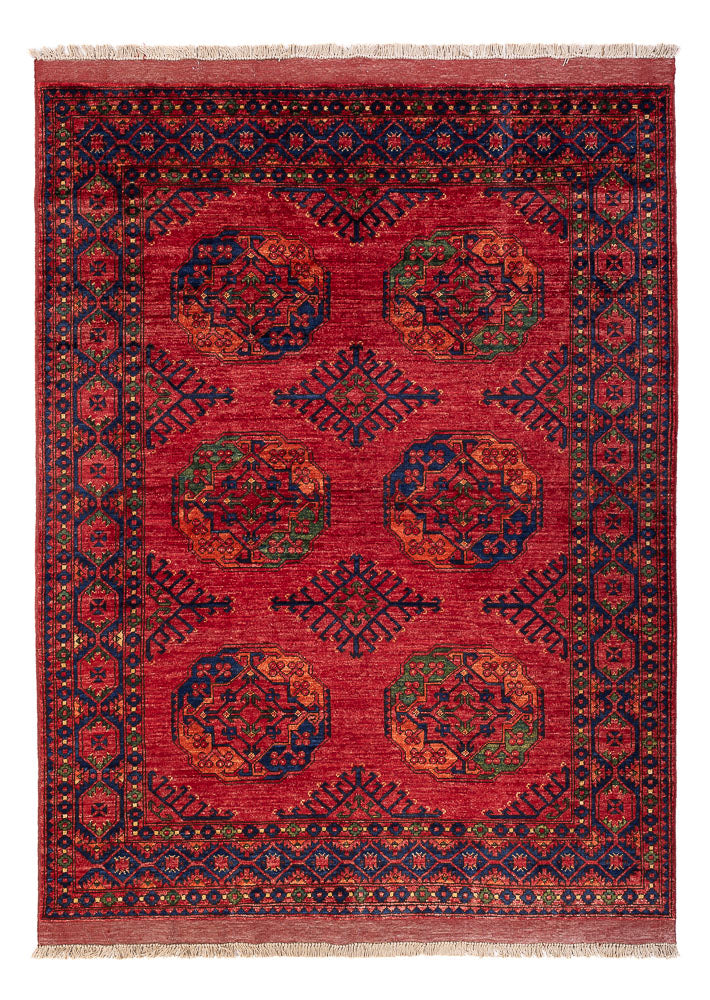 Afghan Teppich - Kunduz - 204 x 151 cm - rot