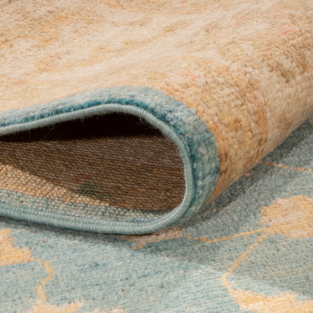 Ziegler Teppich - 177 x 122 cm - seeblau