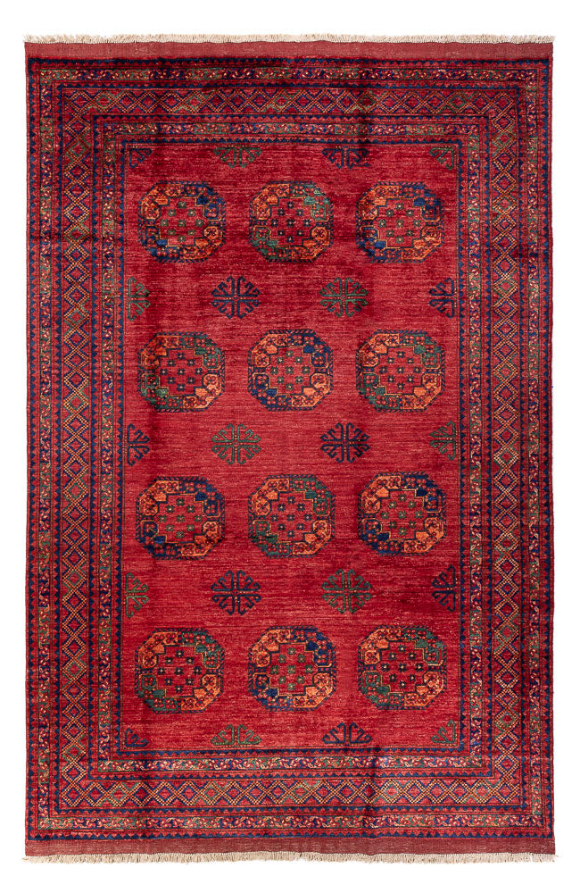Afghan Teppich - Kunduz - 300 x 201 cm - rot
