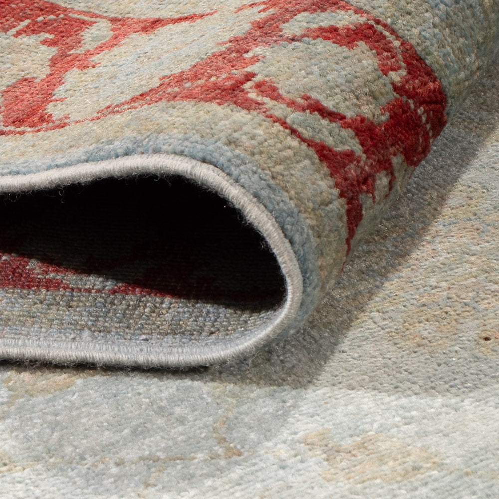 Läufer Ziegler - Modern - 303 x 89 cm - hellblau