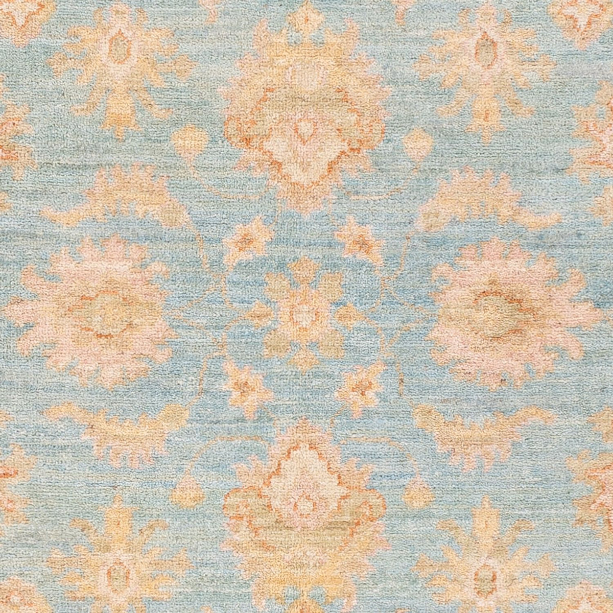 Ziegler Teppich - 145 x 99 cm - hellblau
