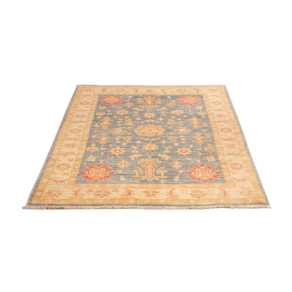 Ziegler Teppich - 156 x 98 cm - seeblau