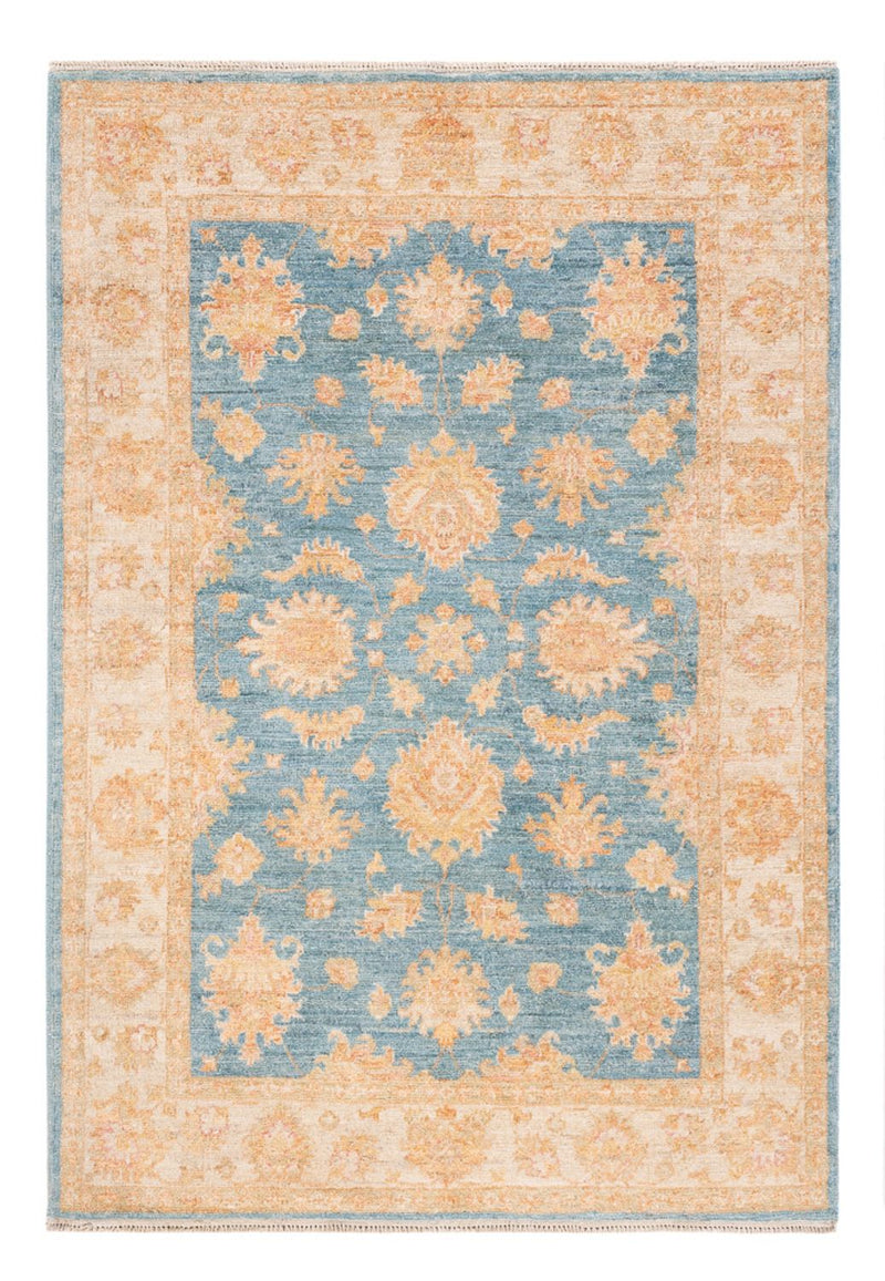 Ziegler Teppich - 143 x 100 cm - blau