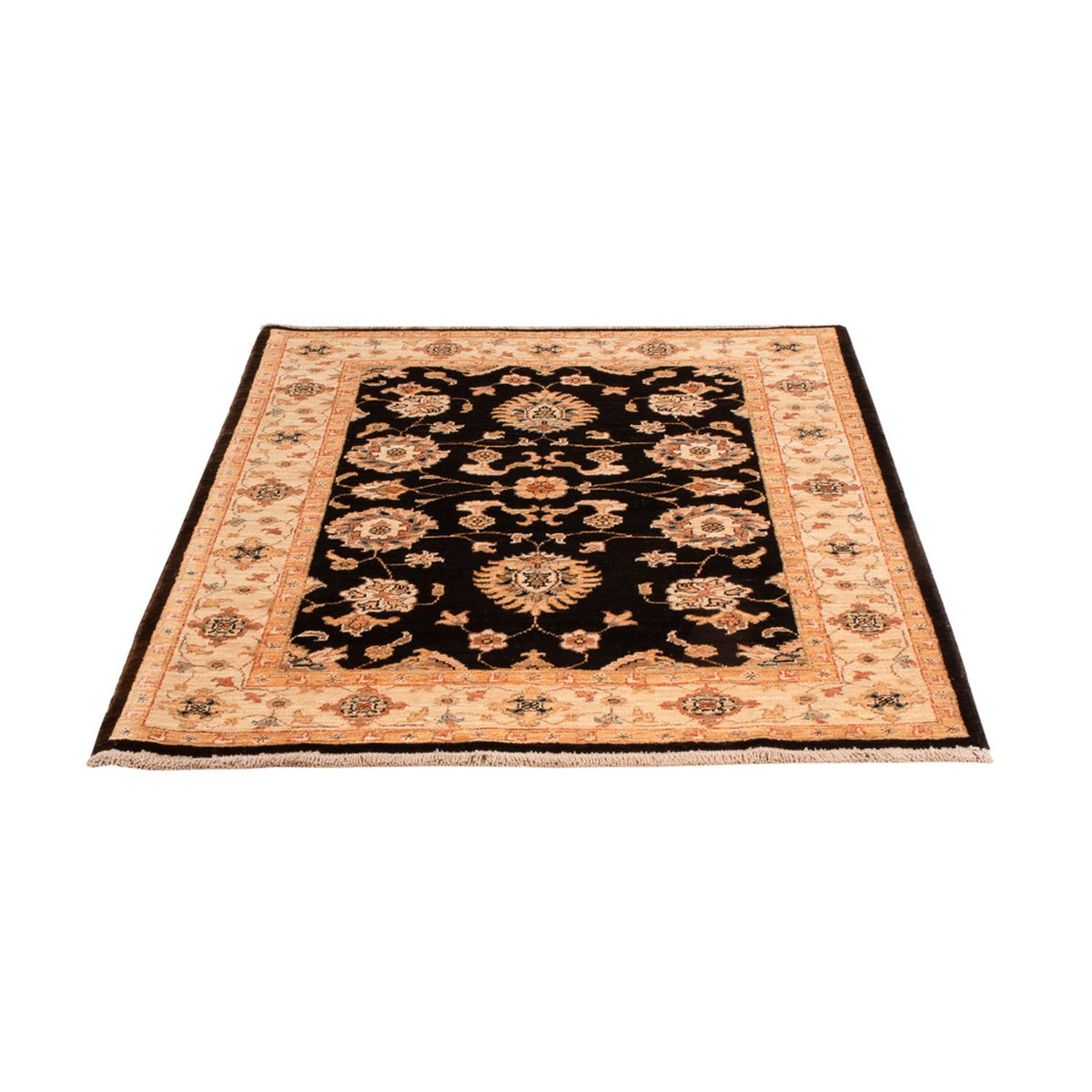 Ziegler Teppich - 146 x 105 cm - schwarz