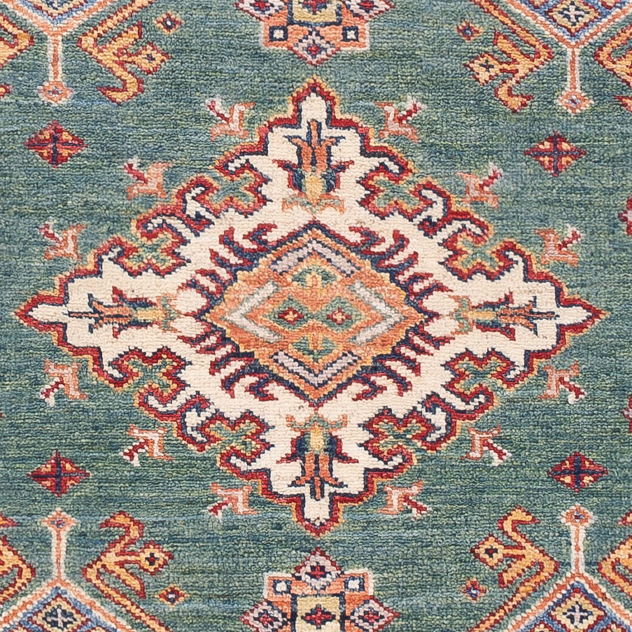 Ziegler Teppich - Kazak - 152 x 100 cm - grün