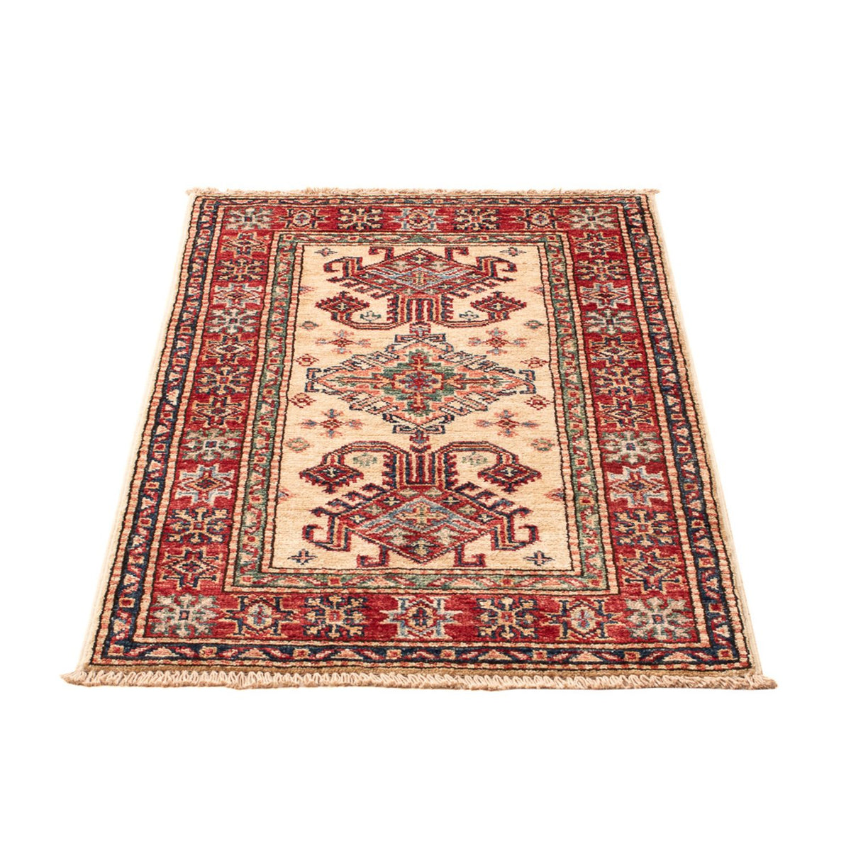 Ziegler Teppich - Kazak - Royal - 88 x 60 cm - hellbeige