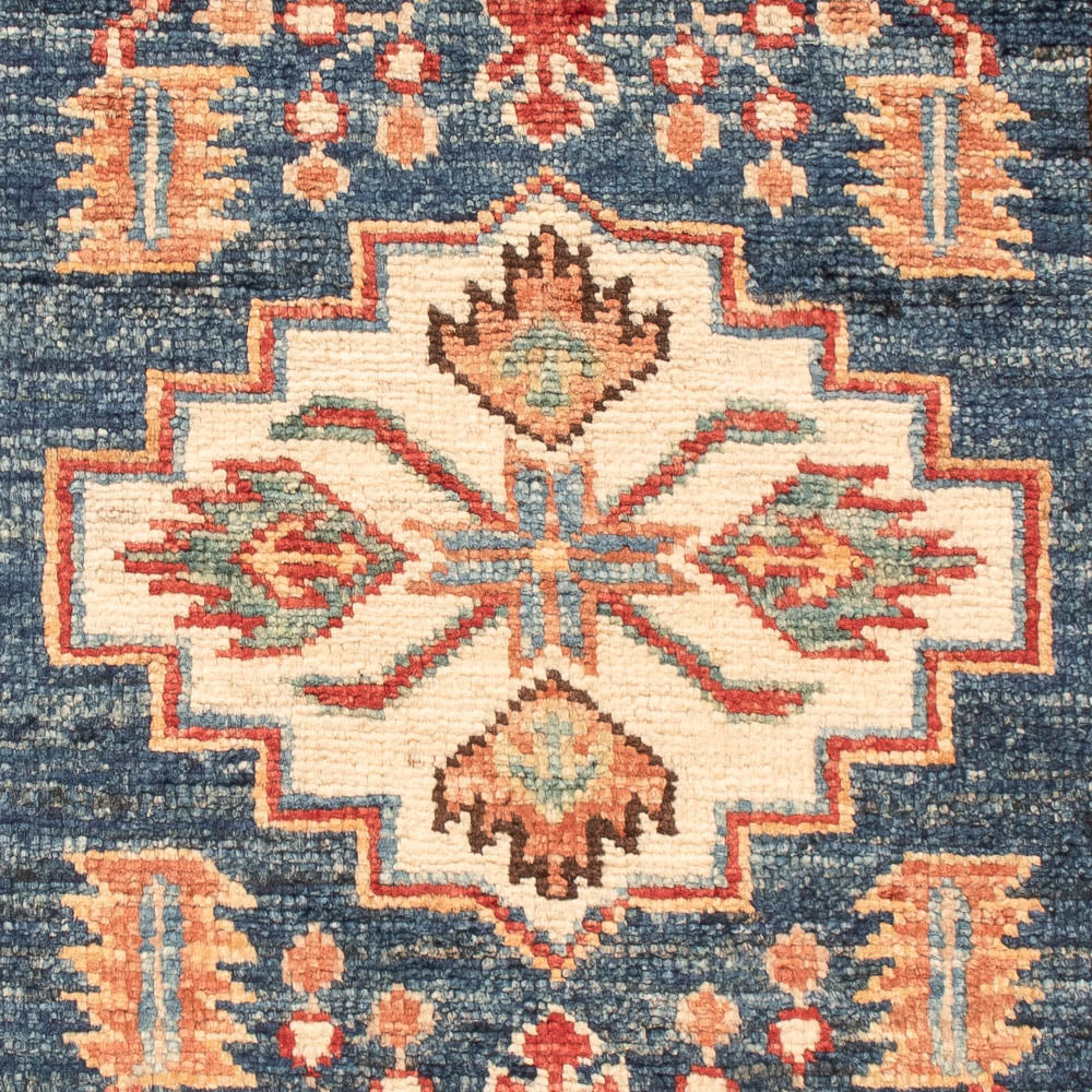 Ziegler Teppich - Kazak - Royal - 95 x 58 cm - petrolblau