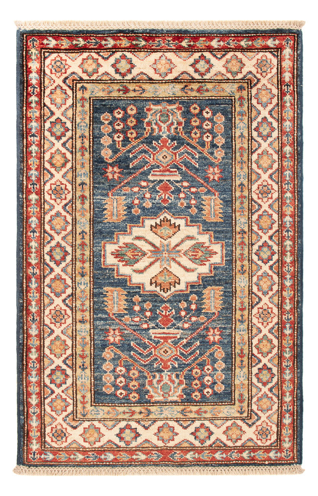 Ziegler Teppich - Kazak - Royal - 95 x 62 cm - petrolblau