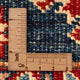 Ziegler Teppich - Kazak - Royal - 90 x 60 cm - petrolblau