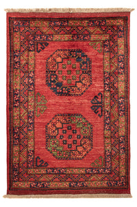 Afghan Teppich - 125 x 87 cm - rot