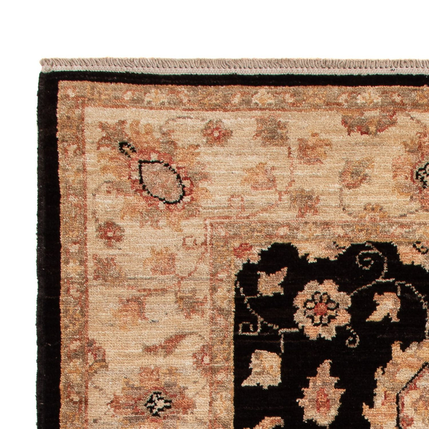 Ziegler Teppich - 121 x 80 cm - schwarz