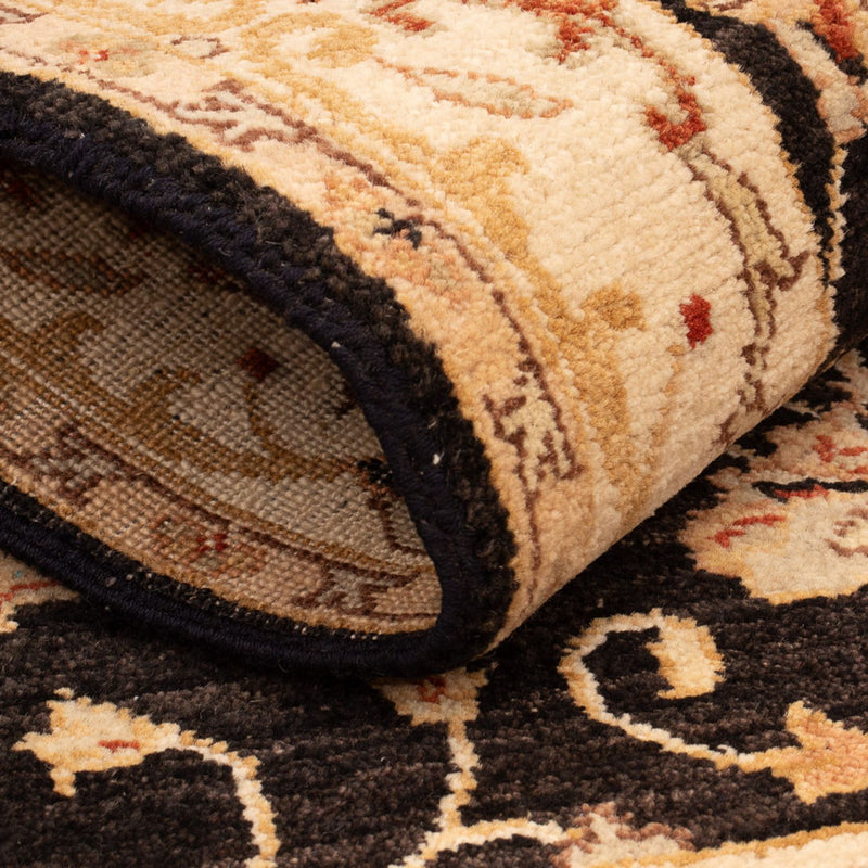 Ziegler Teppich - 120 x 80 cm - schwarz