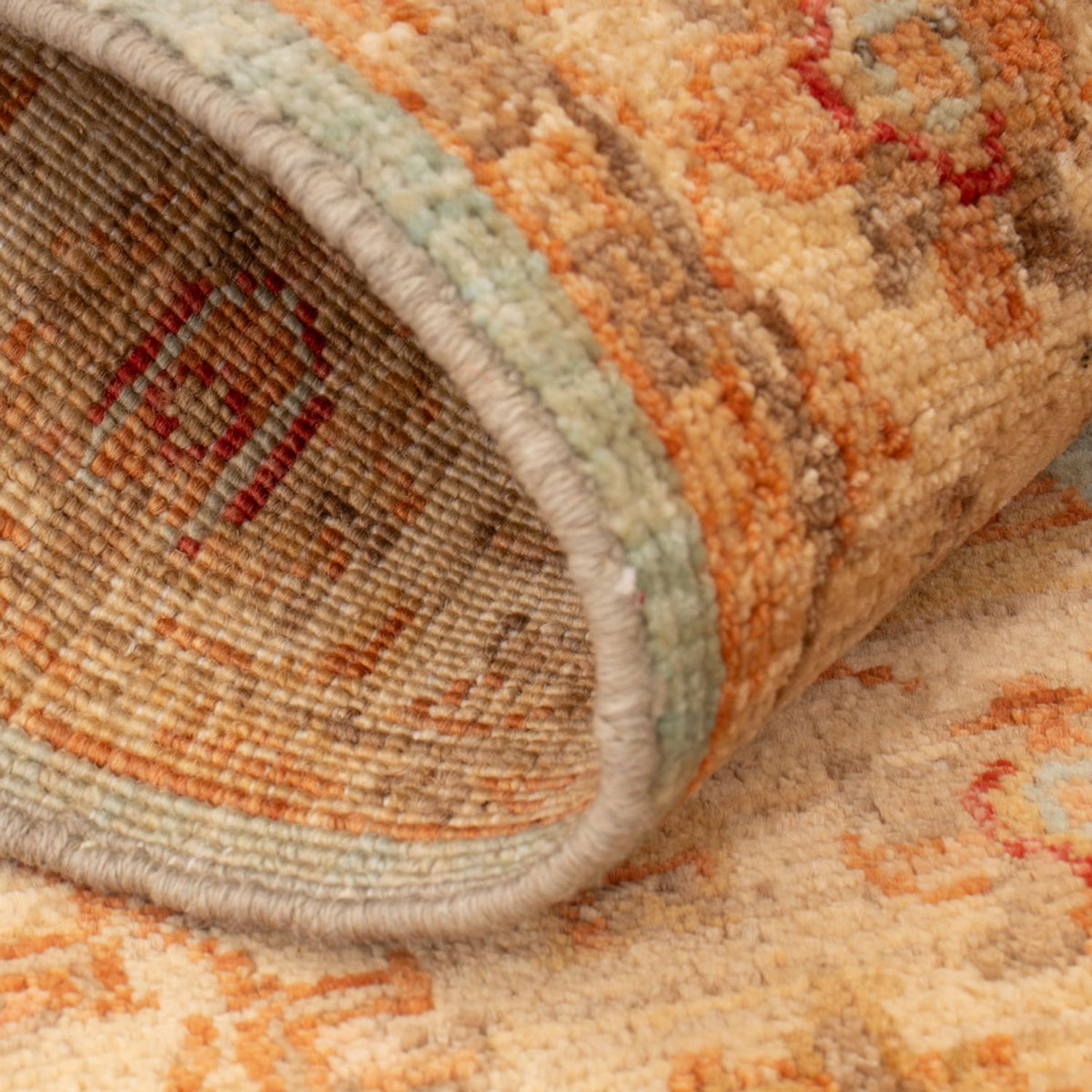 Ziegler Teppich - 91 x 63 cm - hellblau