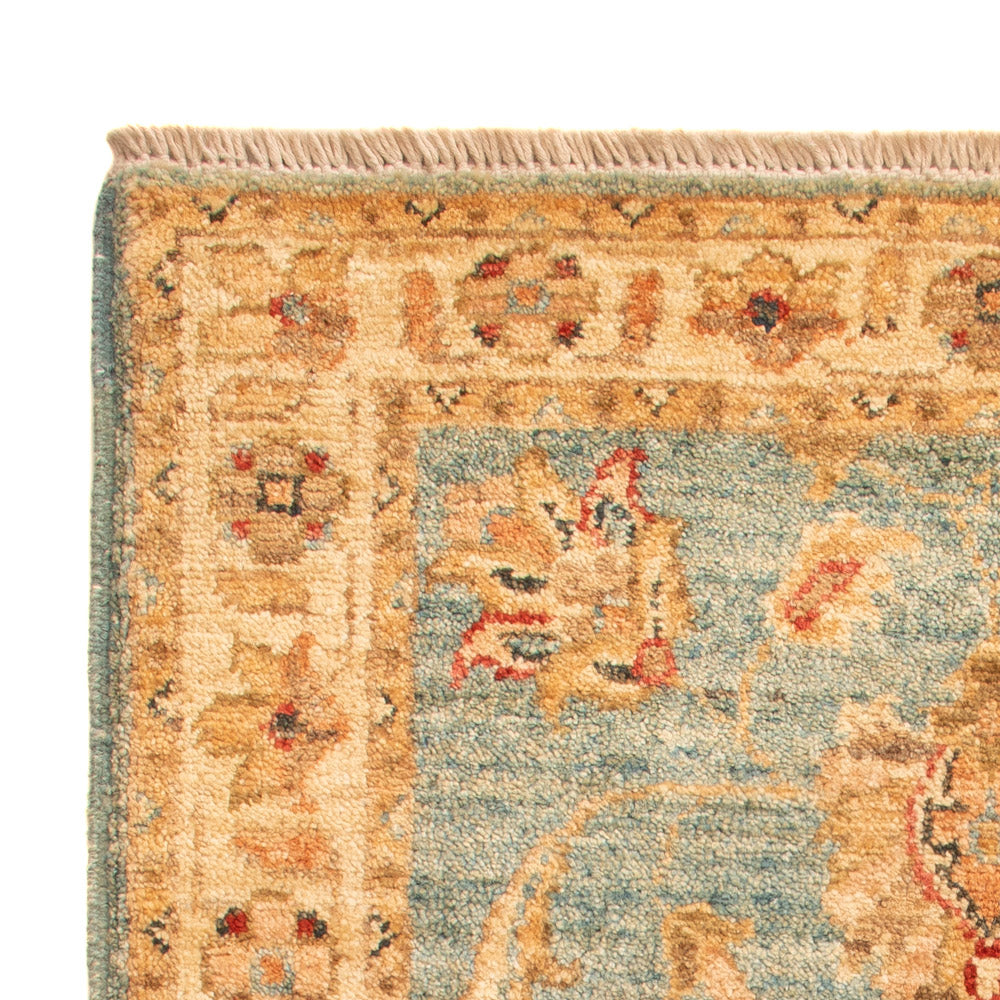 Ziegler Teppich - 92 x 60 cm - hellblau