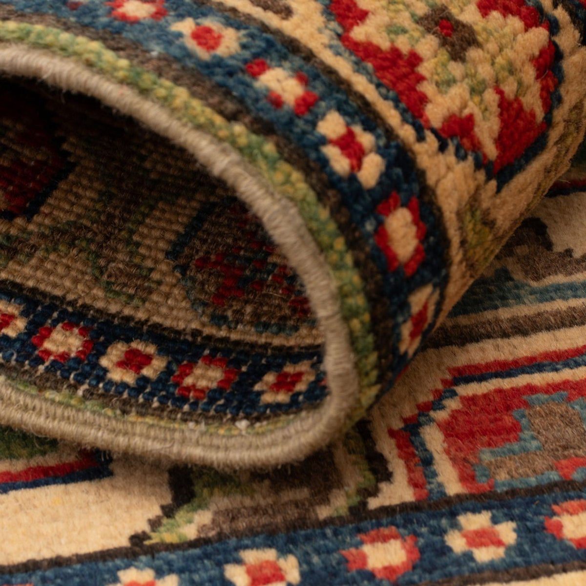 Ziegler Teppich - Kazak - 90 x 60 cm - grün