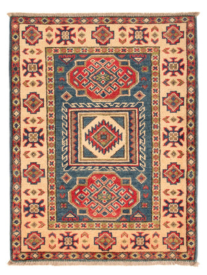 Ziegler Teppich - Kazak - 90 x 64 cm - blau