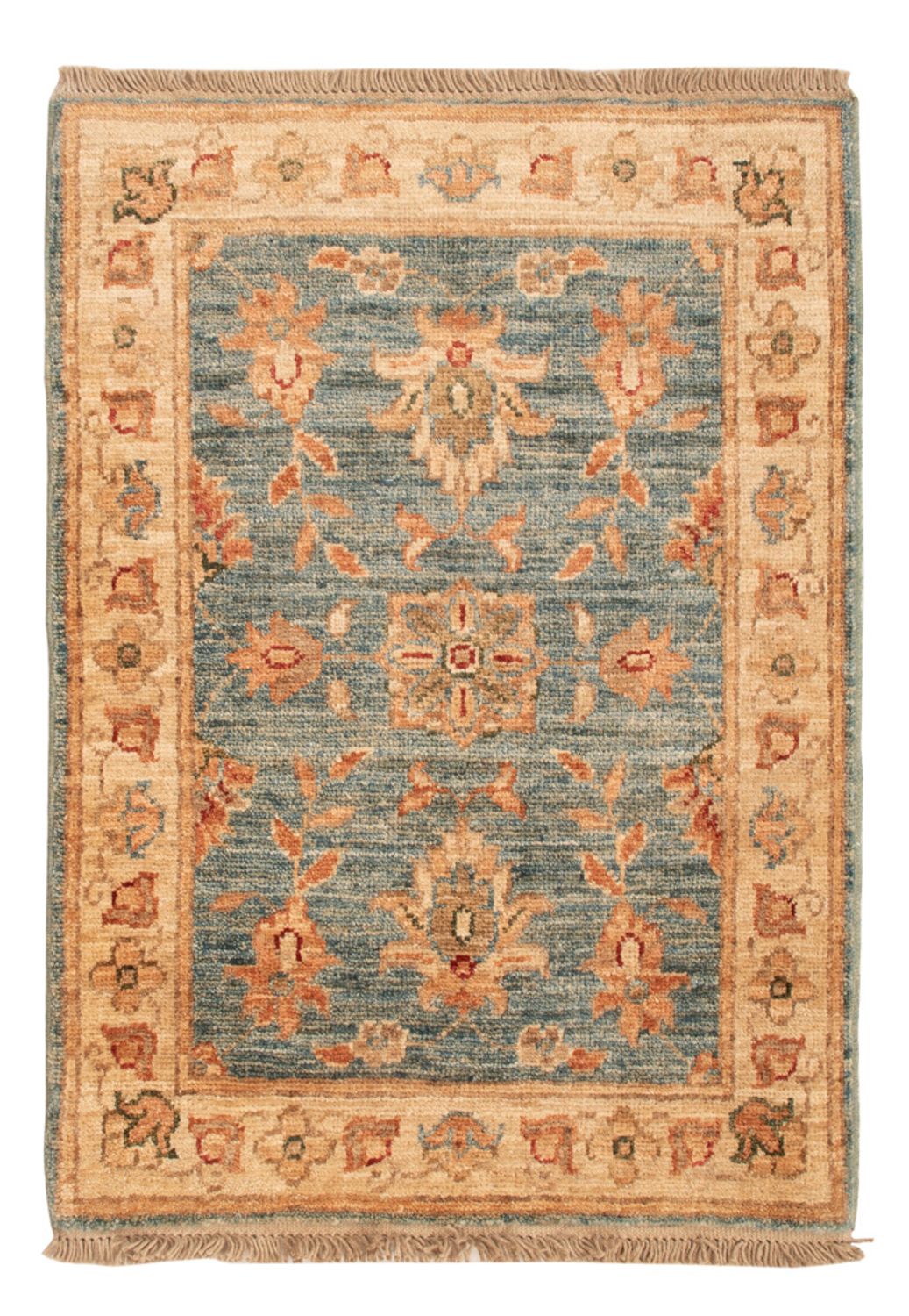 Ziegler Teppich - 69 x 48 cm - blau