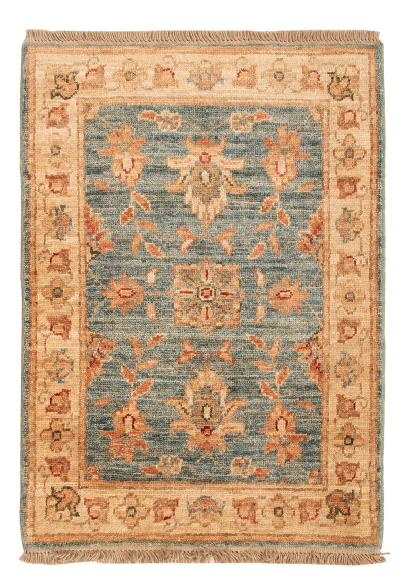 Ziegler Teppich - 69 x 48 cm - blau