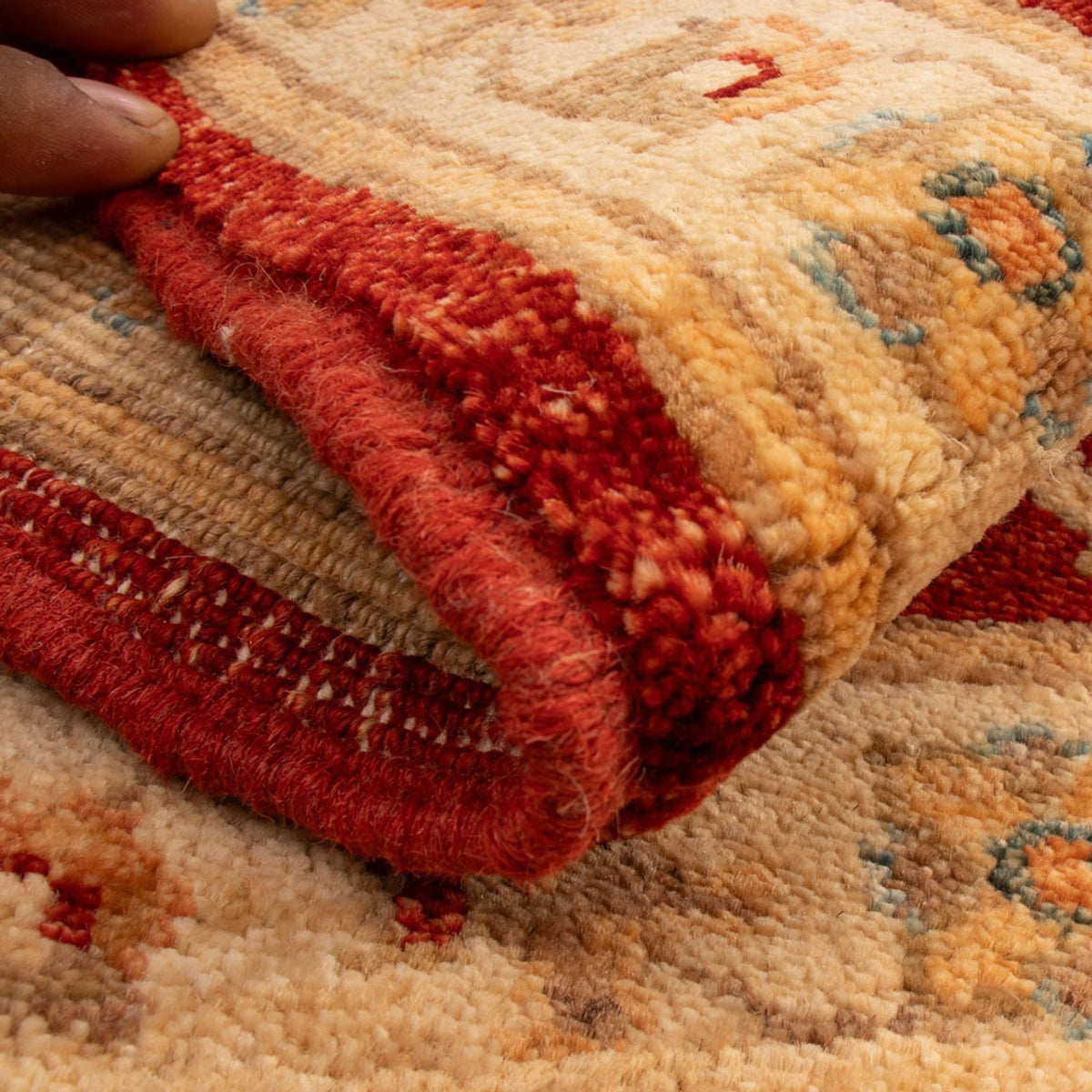 Ziegler Teppich - 67 x 53 cm - bordeauxrot