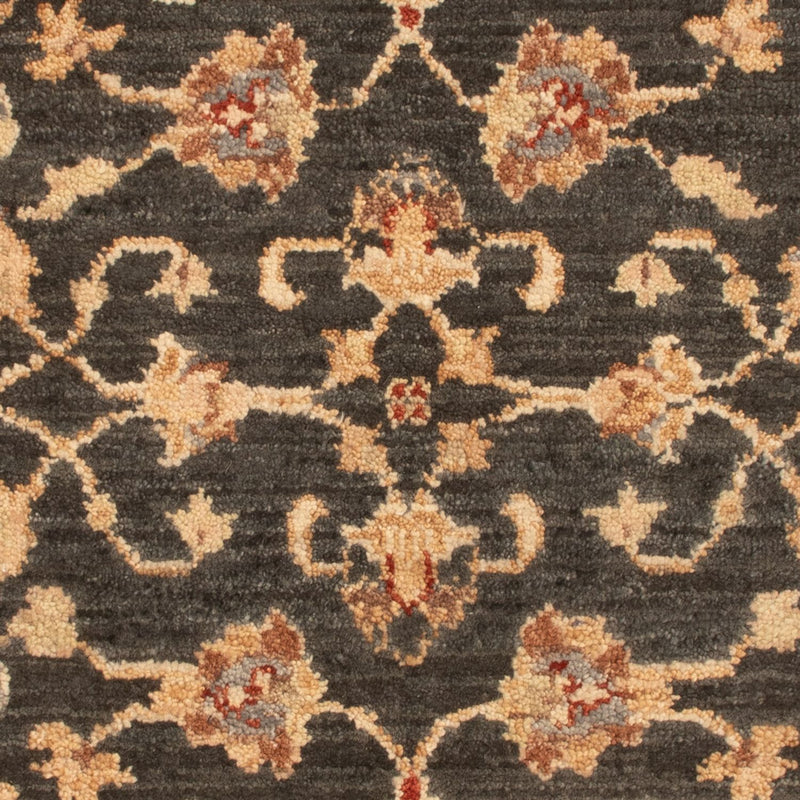 Ziegler Teppich - 90 x 60 cm - schwarz-weiß