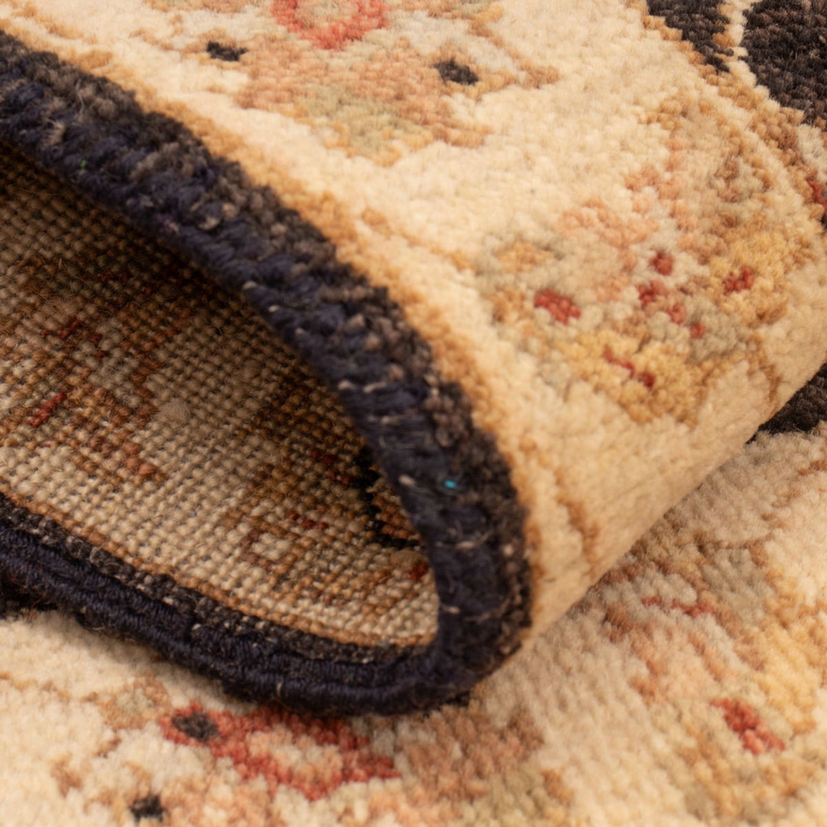 Ziegler Teppich - 90 x 60 cm - schwarz