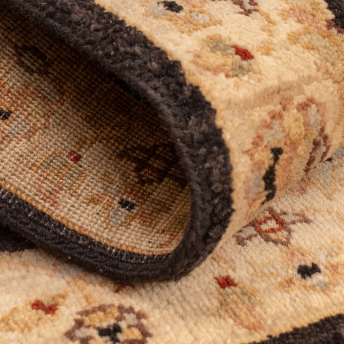 Ziegler Teppich - 90 x 60 cm - schwarz