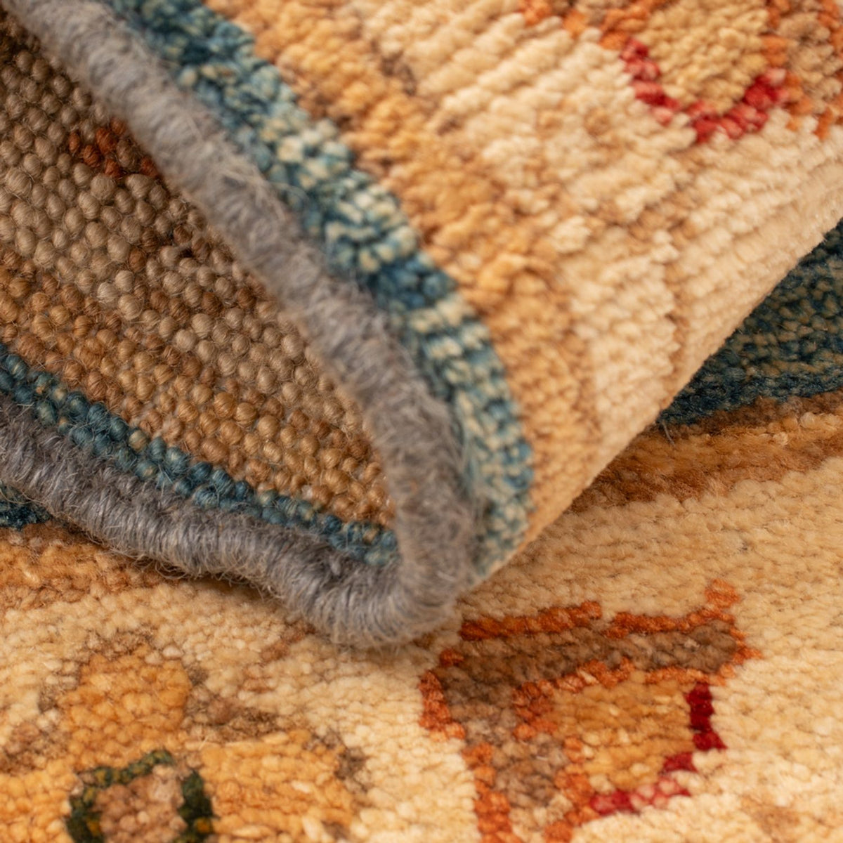 Ziegler Teppich - 69 x 50 cm - türkis