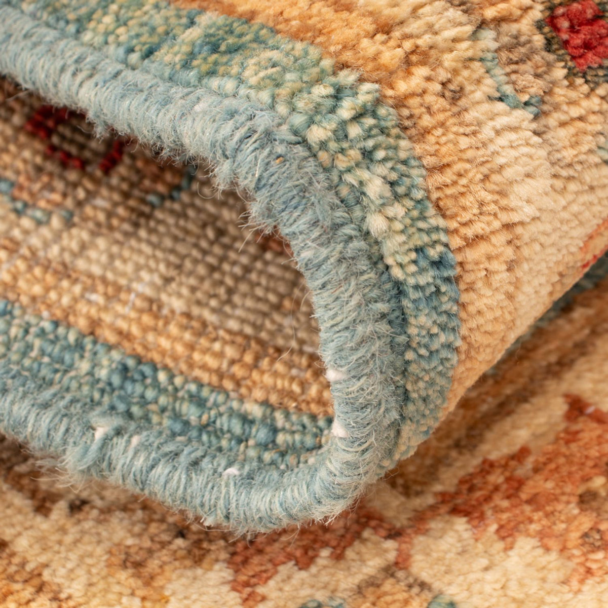 Ziegler Teppich - 67 x 51 cm - türkis