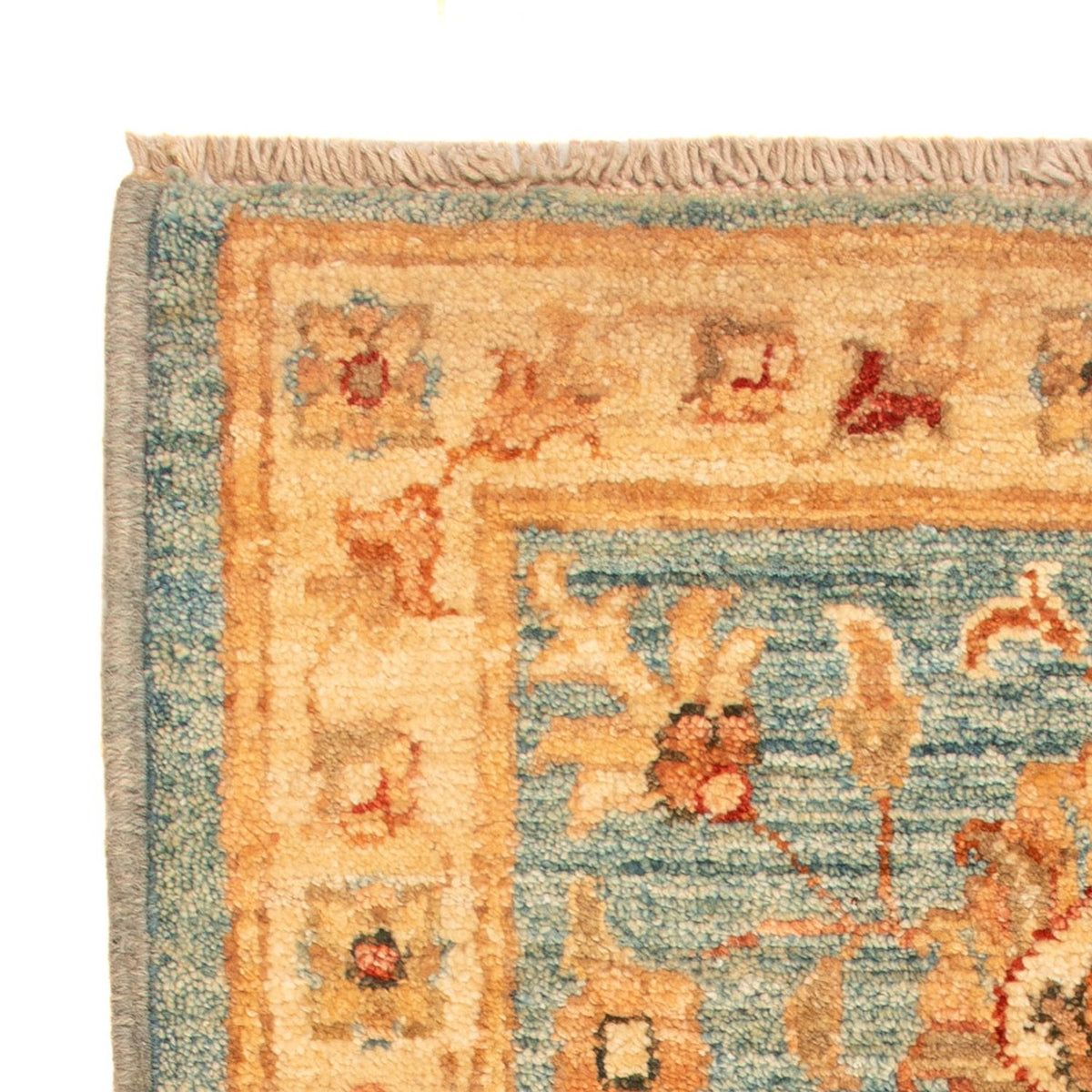 Ziegler Teppich - 76 x 52 cm - türkis